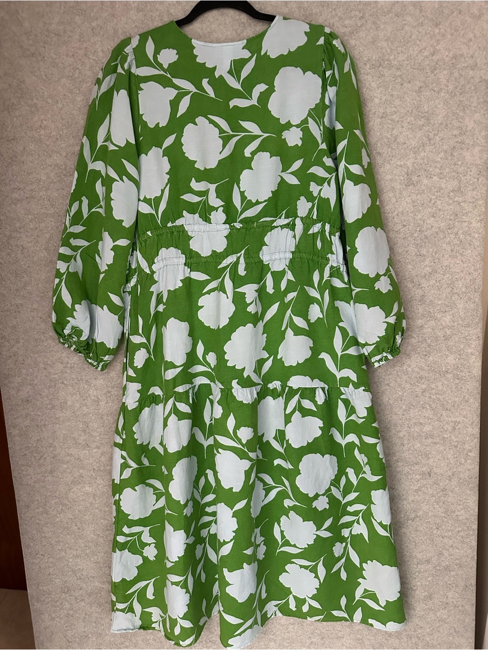 Kate Spade Green and White Floral Wrap-Style Dress - Picture 3 of 12